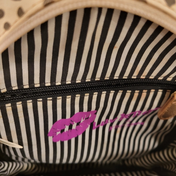 Luv Betsey Johnson Kitty Rose Gold Backpack with Cat Jewel Face - Picture 3 of 11